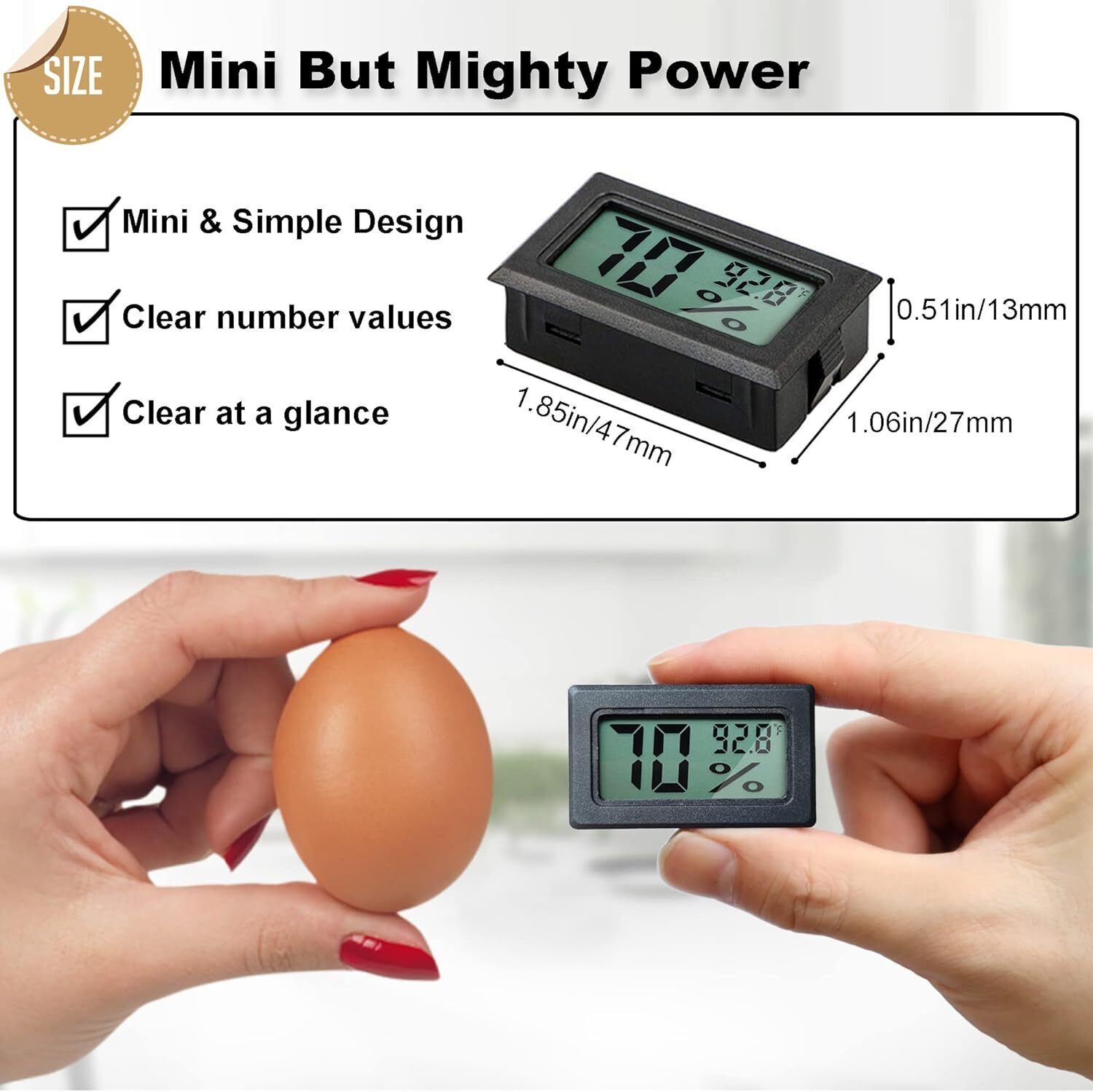 1-50 Pcs Mini Digital Indoor Thermometer Hygrometer Temperature Humidity Meter