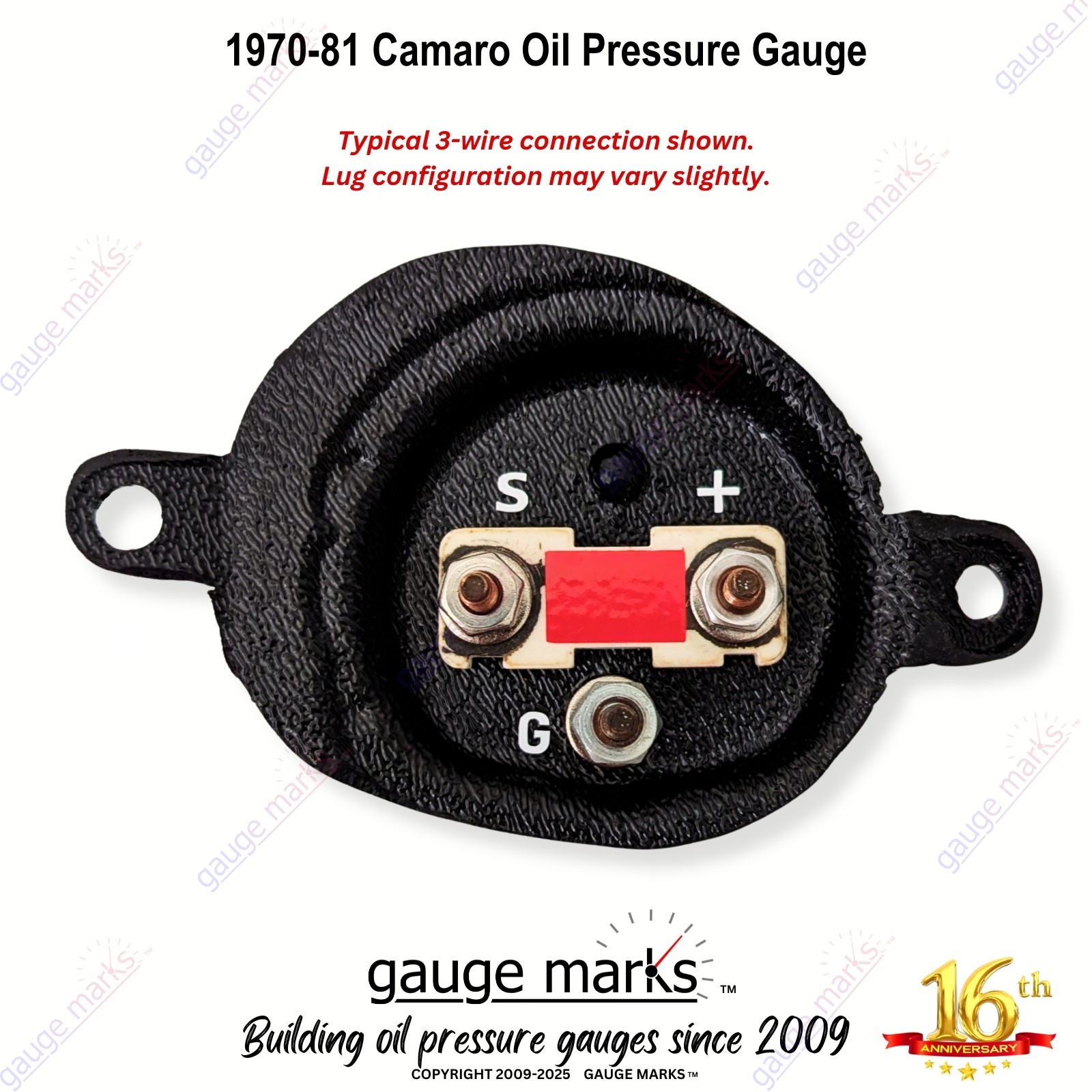 79 80 81 CAMARO OIL PRESSURE GAUGE - fits Gauge Cluster - Clock to OIL Gauge