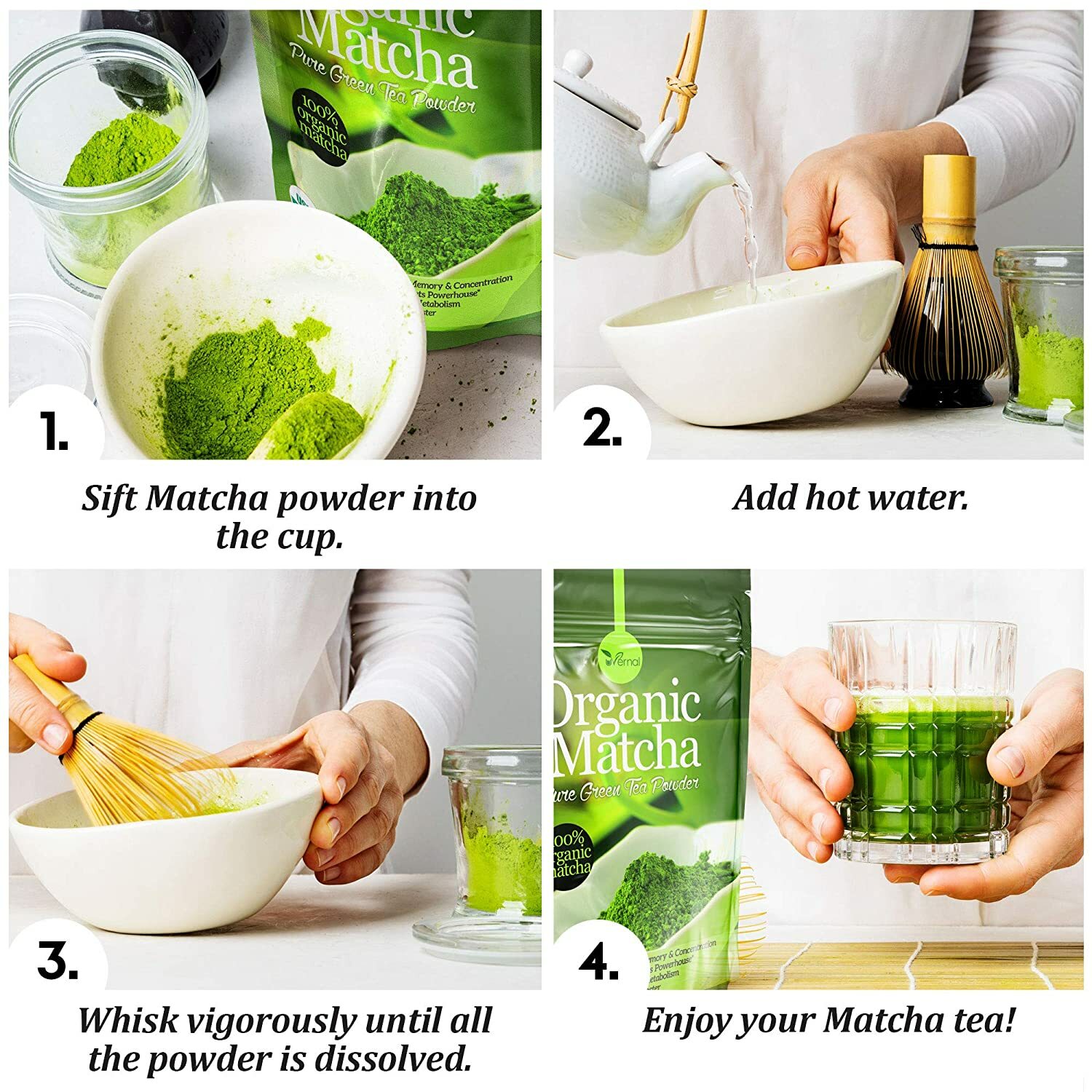 Organic Matcha Green Tea Powder 100% Pure Matcha 4oz