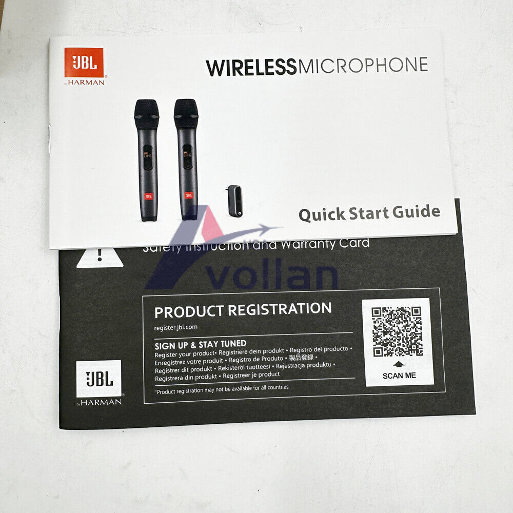 JBLWIRELESSMICAM 2 Wireless Dynamic Microphones with Receiver New US