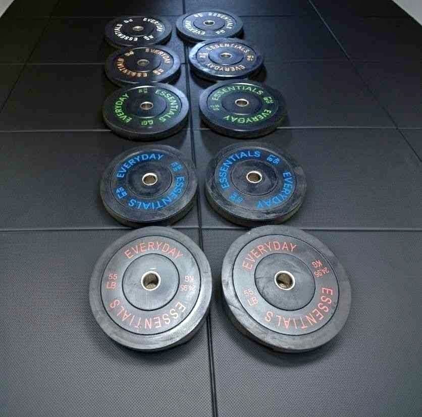 300LB Olympic Bumper Plate Set 10–55 LB Pairs 2" Barbell Rubber Plates NEW