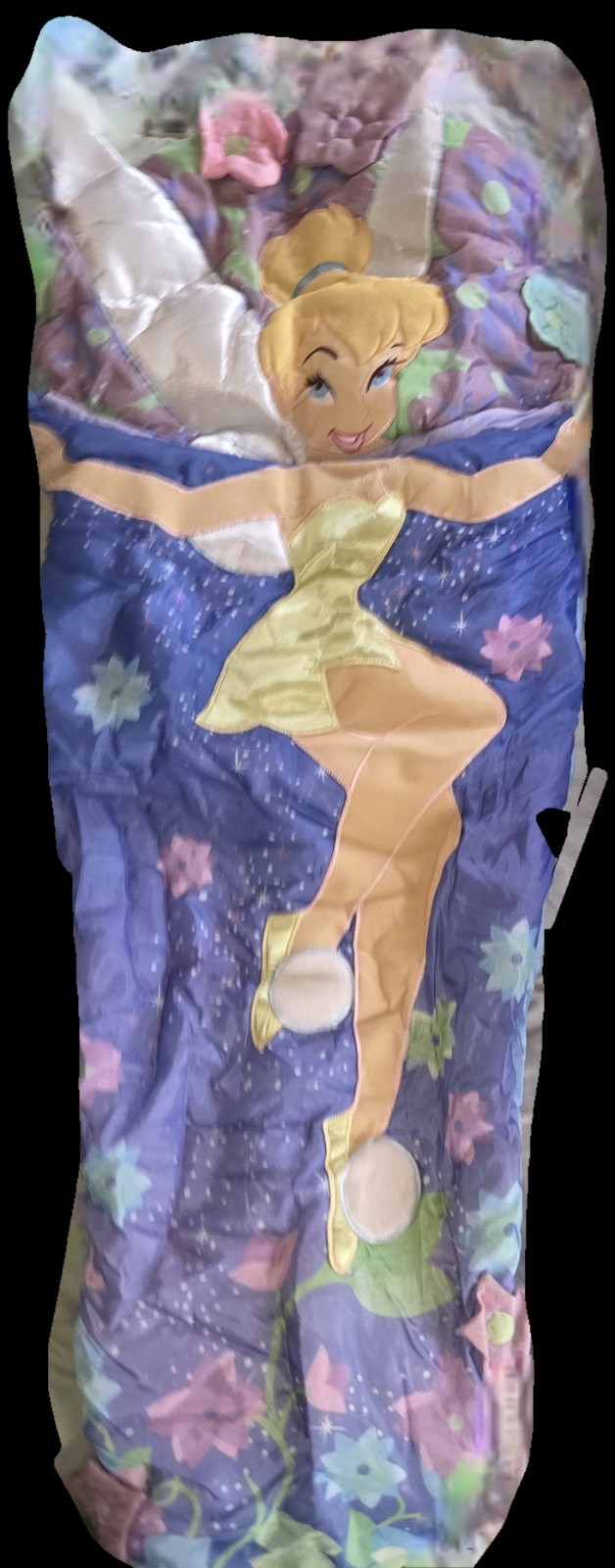 Tinker Bell Sleeping Bag With Embroidered Satin Storage Sack