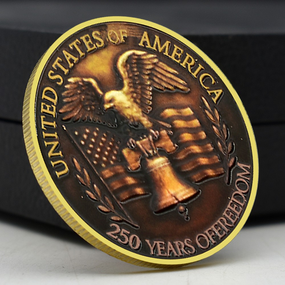 1776-2026 USA 250 Years Freedom Coin | Eagle Liberty Bell Collectible Medal