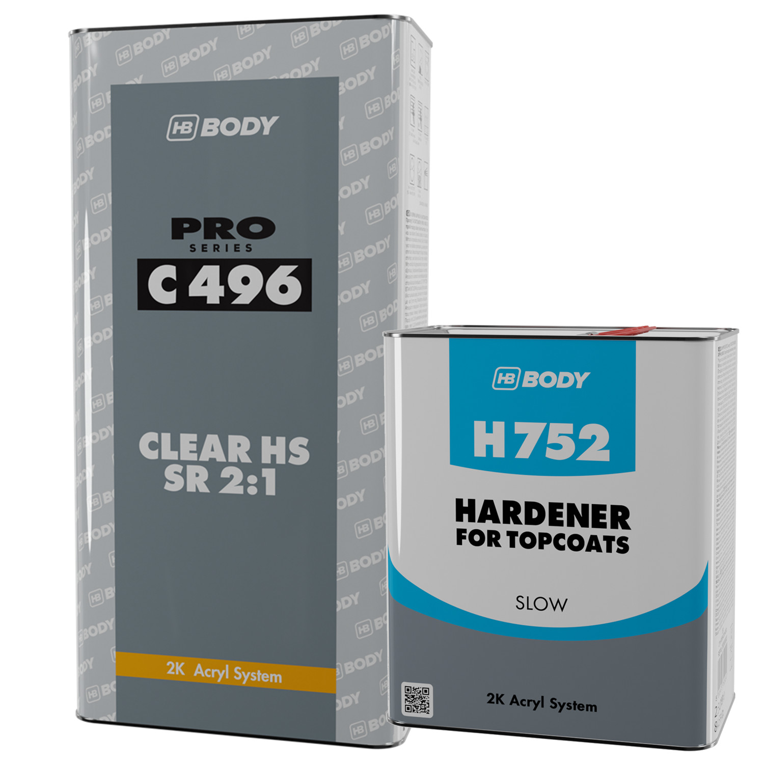 HB BODY C496 & H752 2:1 HS SR CLEARCOAT 7.5 LTR. KIT - FREE SHIPPING!