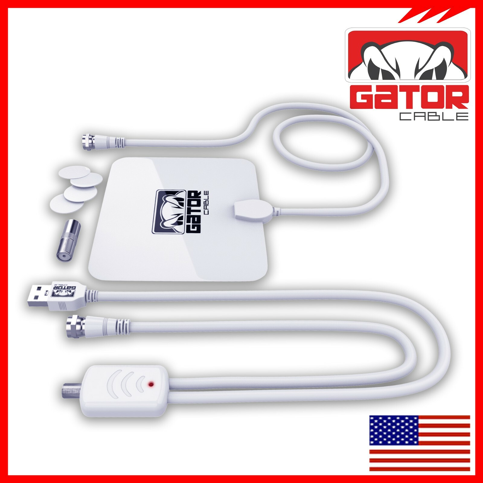 Digital TV Antenna HDTV 4K 1080p Indoor Amplifier 3600 Miles Long Signal Range