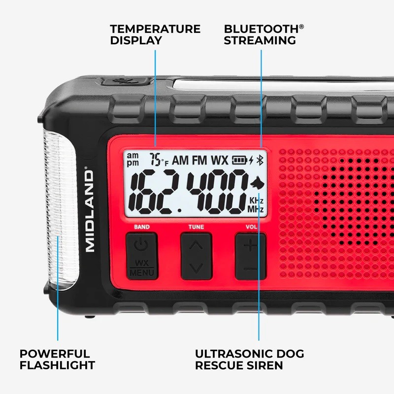 Midland ER310 PRO Portable Emergency Weather Alert Radio