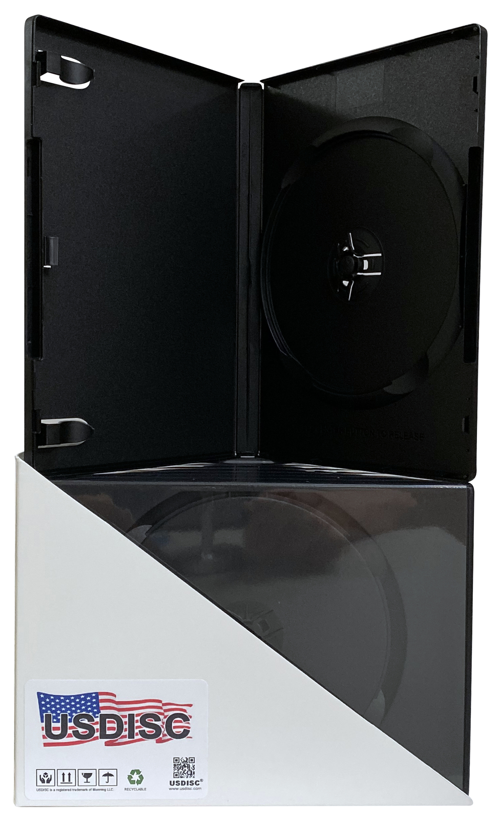 USDISC DVD Cases Standard 14mm AAA Grade, Single 1 Disc (Black) Lot