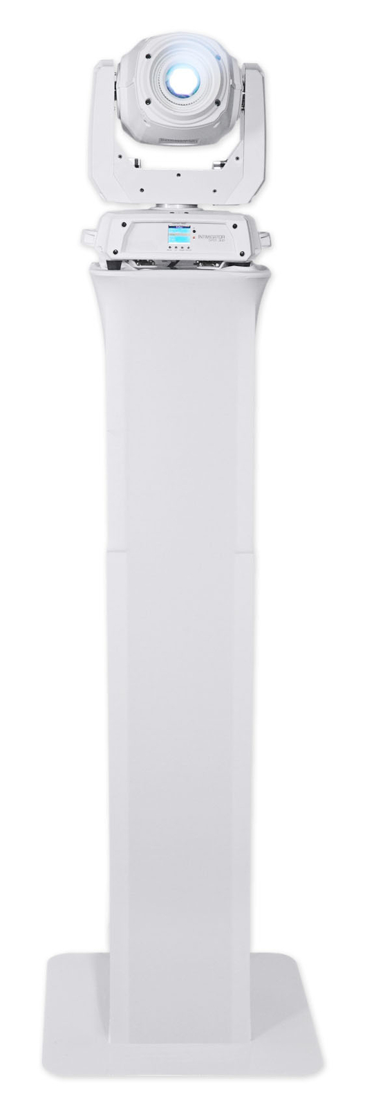 (2) Totem Stands+Black+White Scrims For (2) American DJ Vizi Beam RXONE Lights