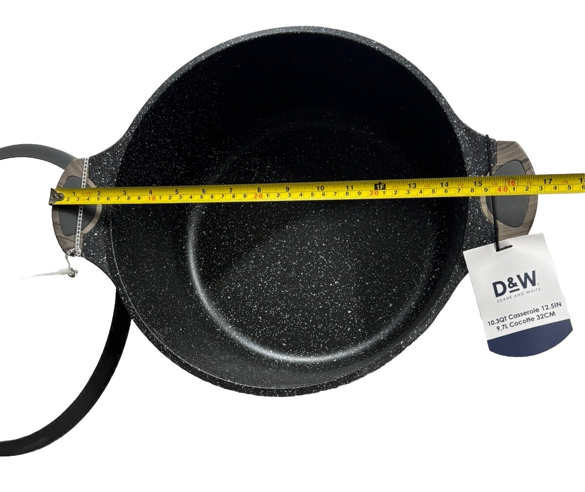 Big Size Pot/Casserole 12.5" Inch,10 Qt + Lid Party/Restaurant Size D&W Cookware