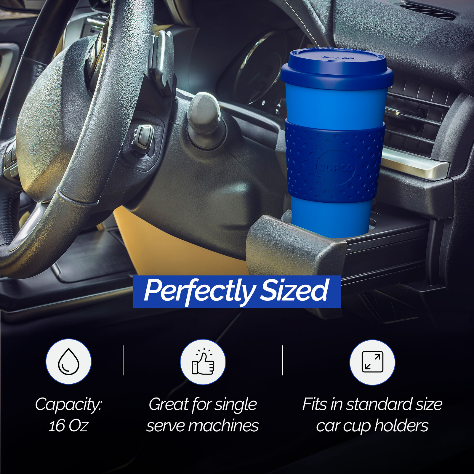 Copco Acadia Travel Mug, Set of 2 - Navy & Blue