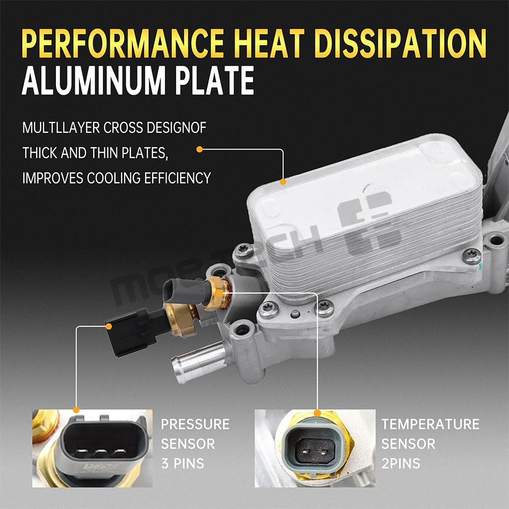Aluminum Engine Oil Cooler Filter Housing Fit 11-16 Chrysler Dodge Jeep Ram 3.6L
