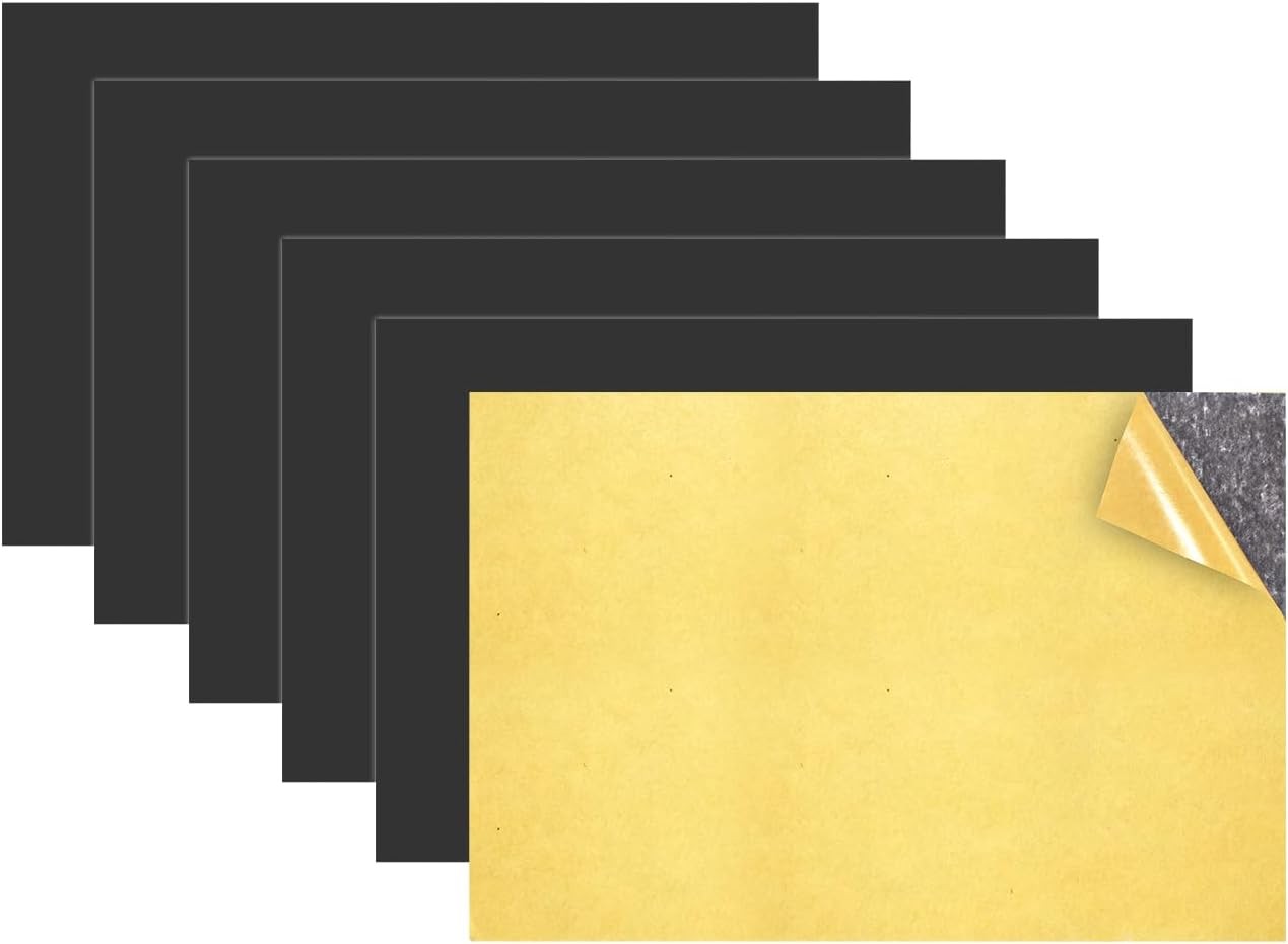 Magnetic Sheets with Adhesive Backing, 6 Pack 4"x6" Picture Size, Photo Magnets