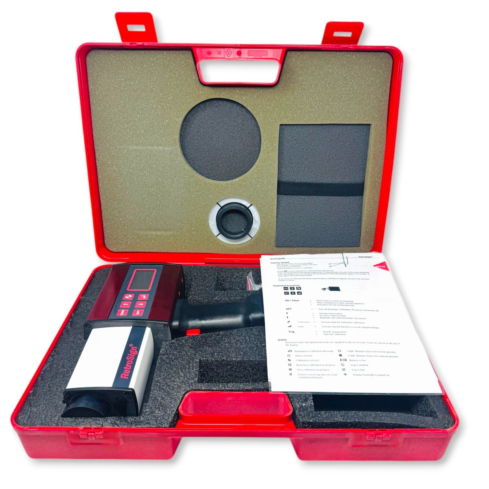 Delta Light Optics RetroSign Retroreflectometer Type 4500 with Case, Accessories