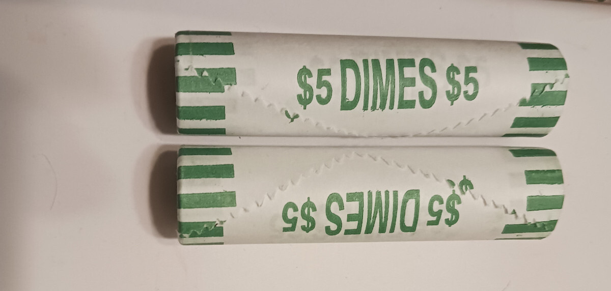 2 Rolls of 2026 P Philadelphia DIMES. All Tails/Tails on ends. Free Shipping