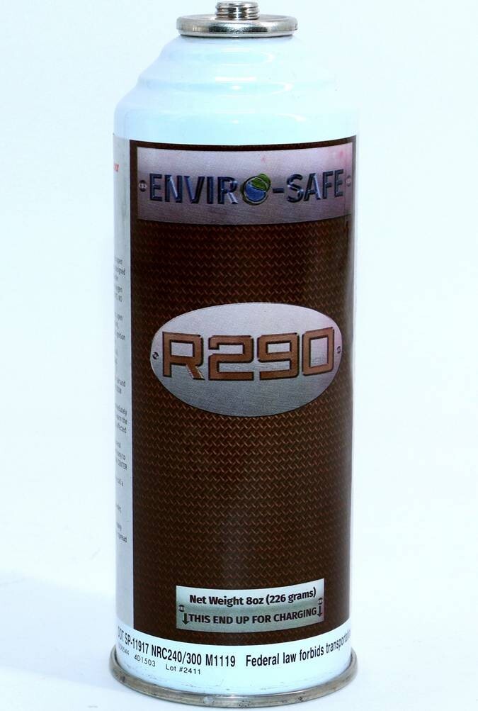 R290 Refrigerant 8 oz. can, Gauge Set & Proseal Mini(Kit for Fridges, Freezers)