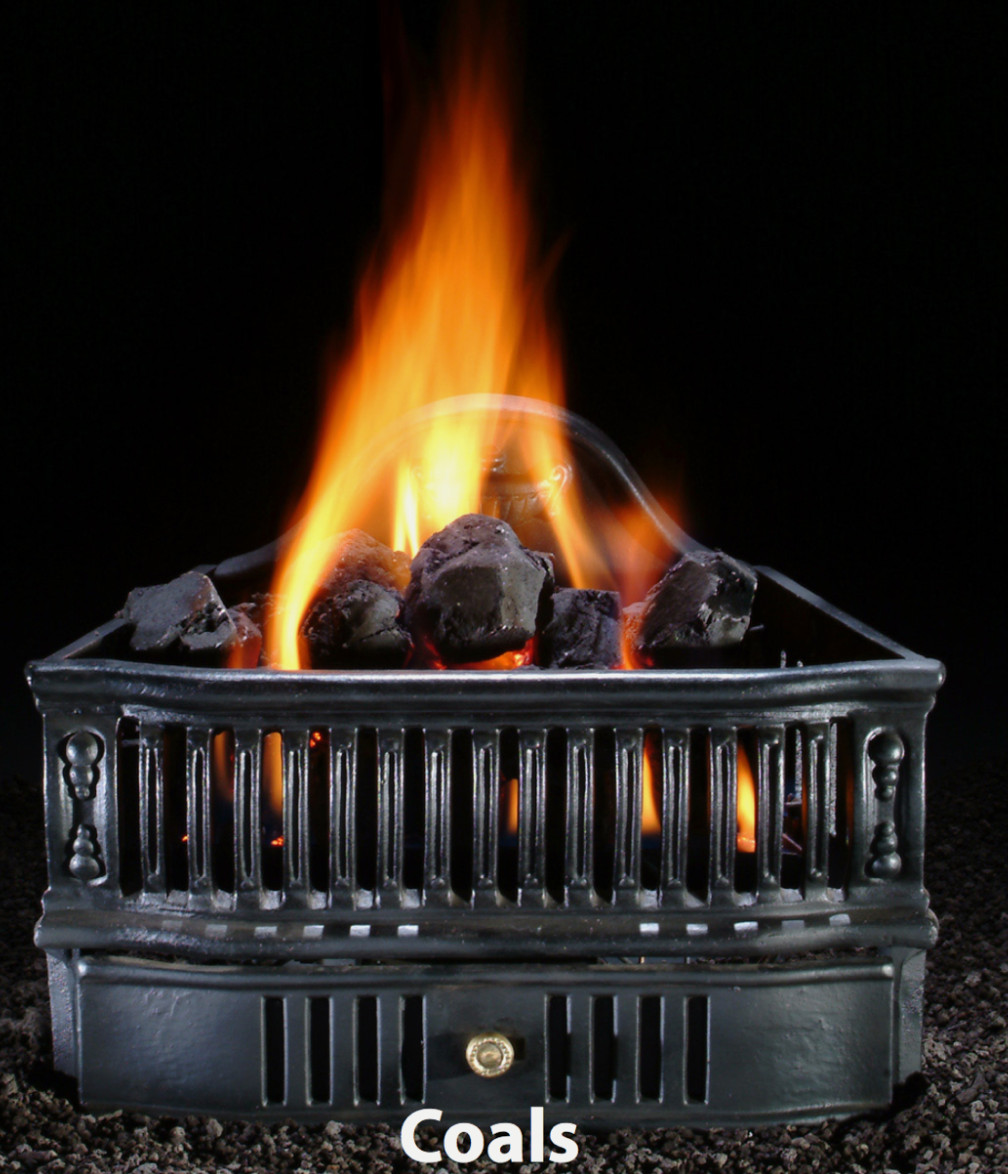 Hargrove Gas Log Style Olde World Coal Basket Natural Gas