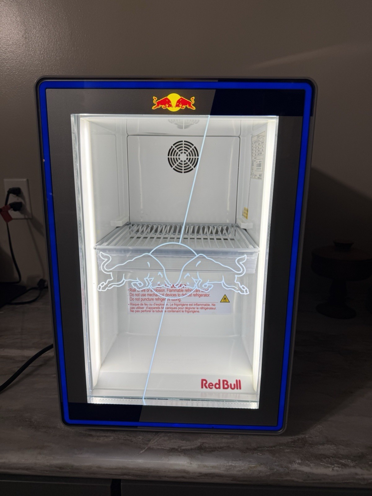 Red Bull RB-GDC BABY ECO LED Mini Fridge Aluminum LED Lighting Single Door