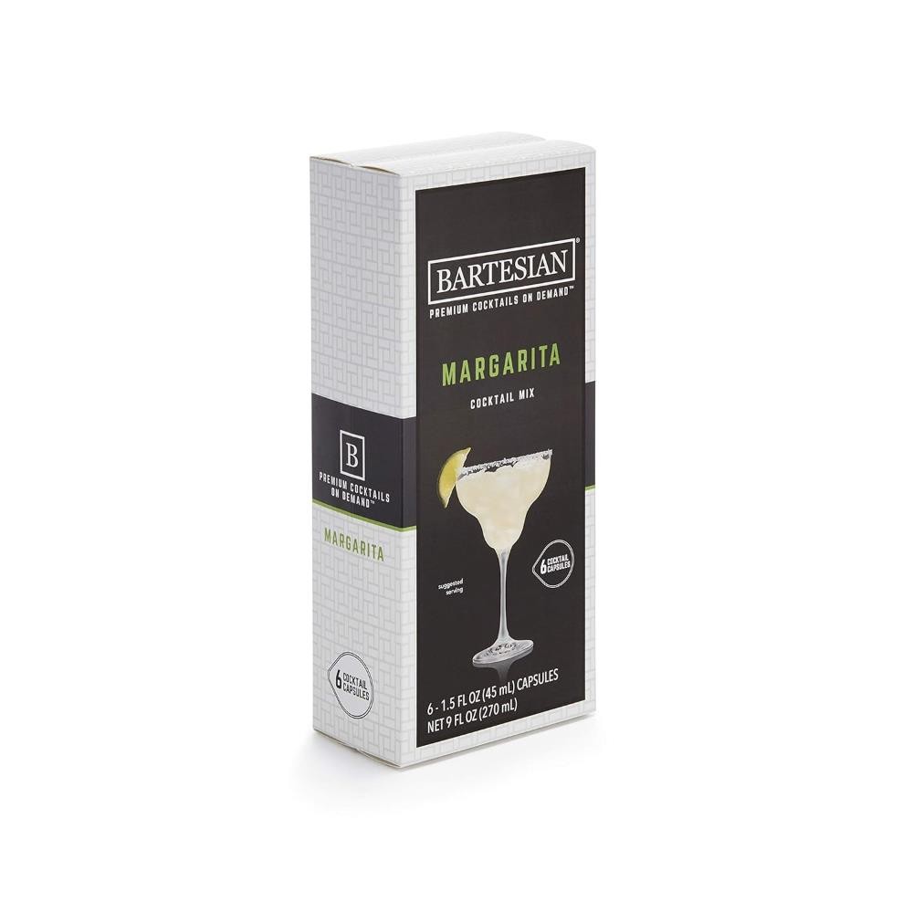 Bartesian Margarita Cocktail Mixer Capsules, Pack of 6 Cocktail Capsules BB 4/24