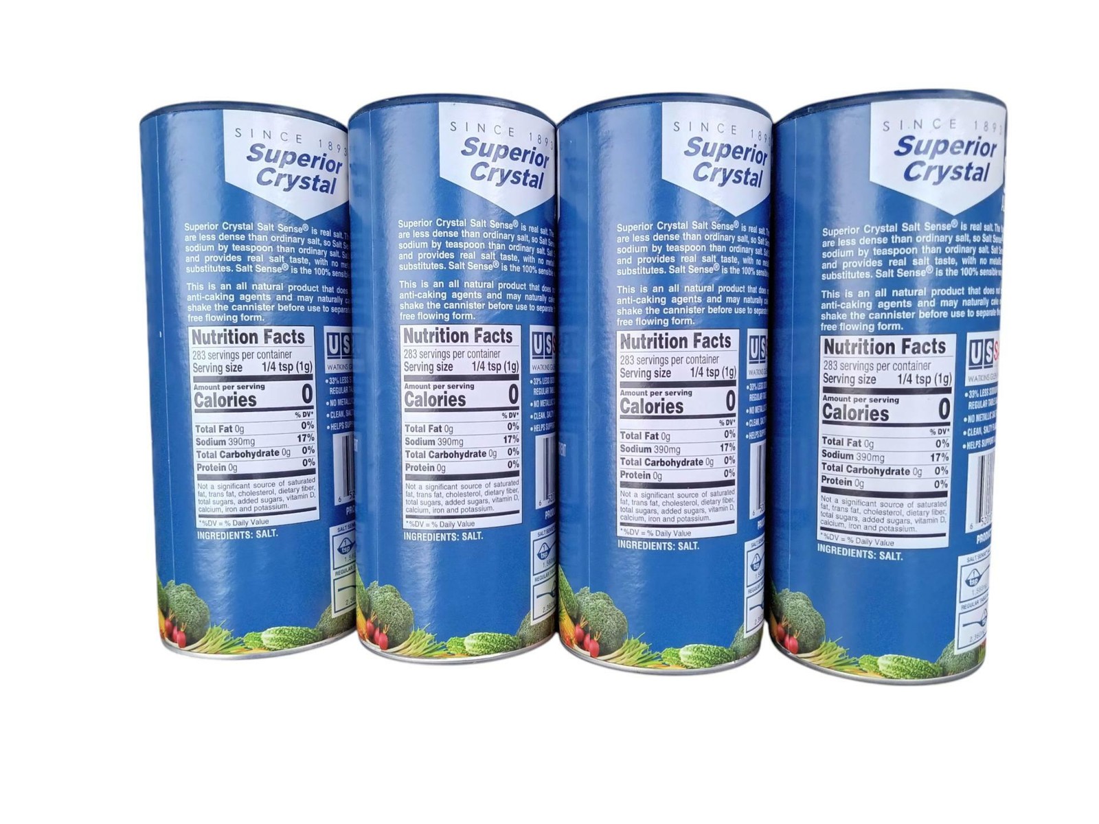 Salt Sense All Natural salt with 33% less Sodium pack of 4