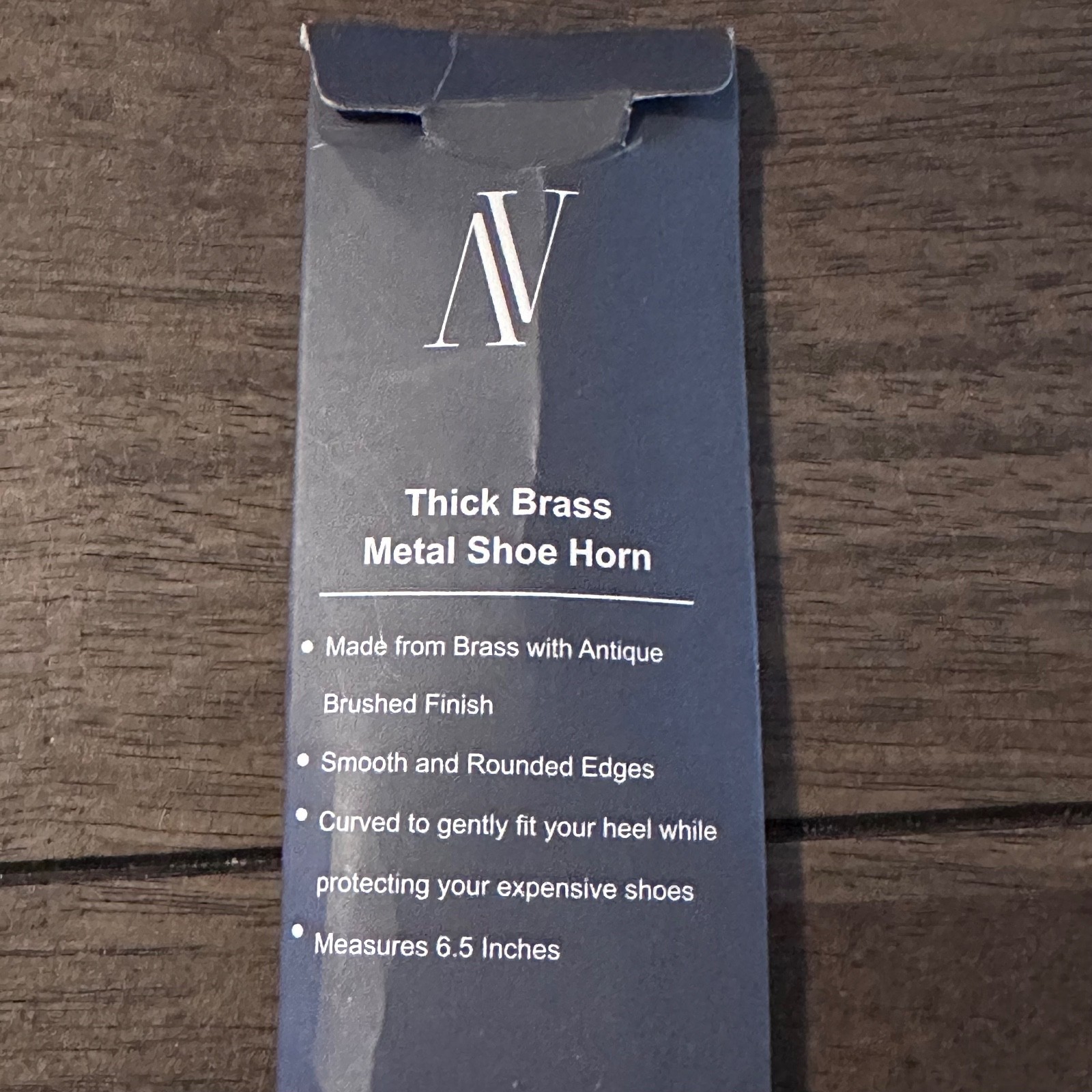 NIB Anthony Veer Gold Tone Brass Metal Shoe Horn 6.5"