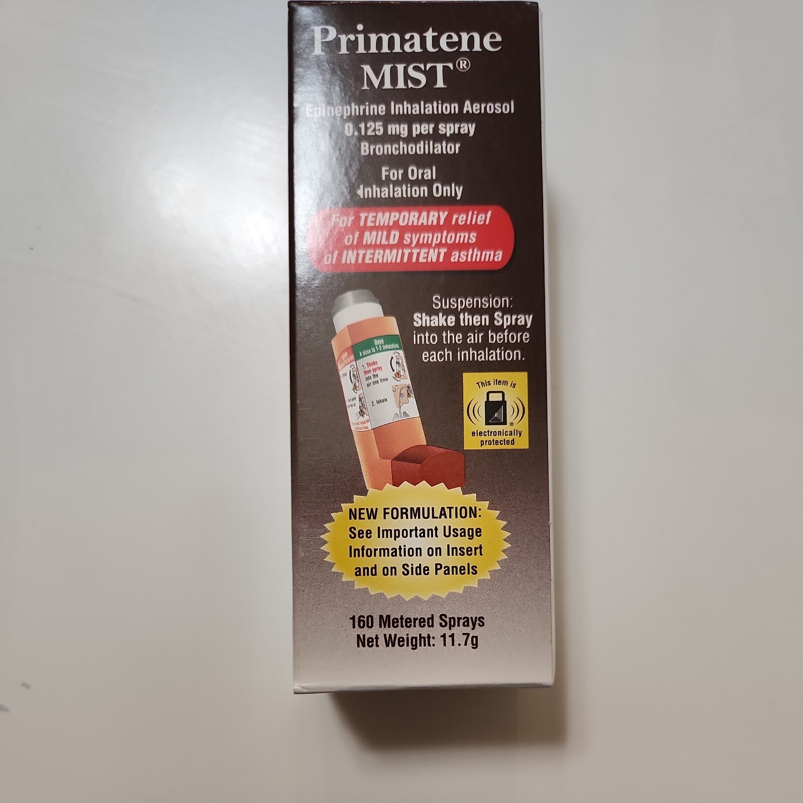 Primatene Mist Asthma Relief Inhaler 160 Metered Spray