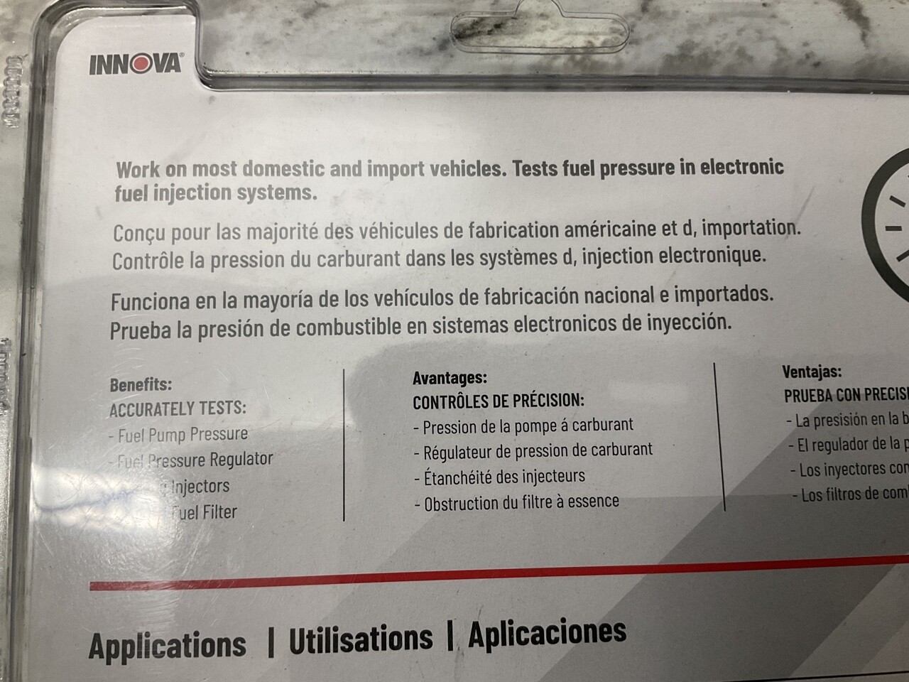 INNOVA 3640 Professional Fuel Injection Pressure Tester Tool Kit