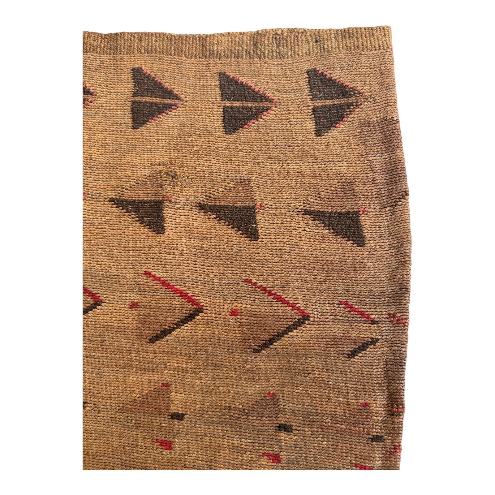 Antique Native American Plateau Nez Perce Double Sided Corn Husk Flat Bag