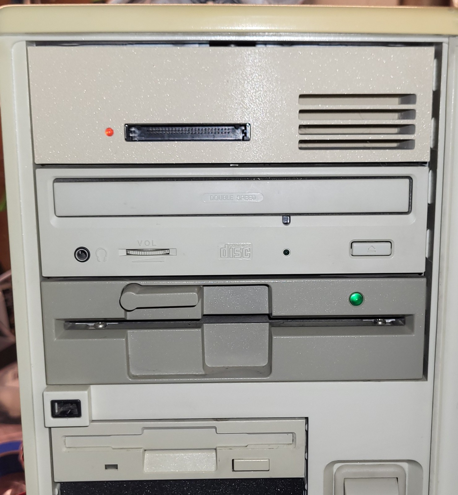 Beige!! 5.25" bay CF Compact Flash to IDE adapter with Molex conn and storage