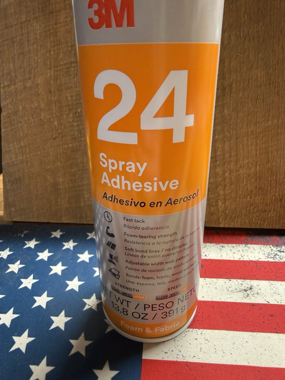 3M Foam & Fabric 24 Spray Adhesive, Full Case of 12 Cans, 7100179450, 13.8oz ea.