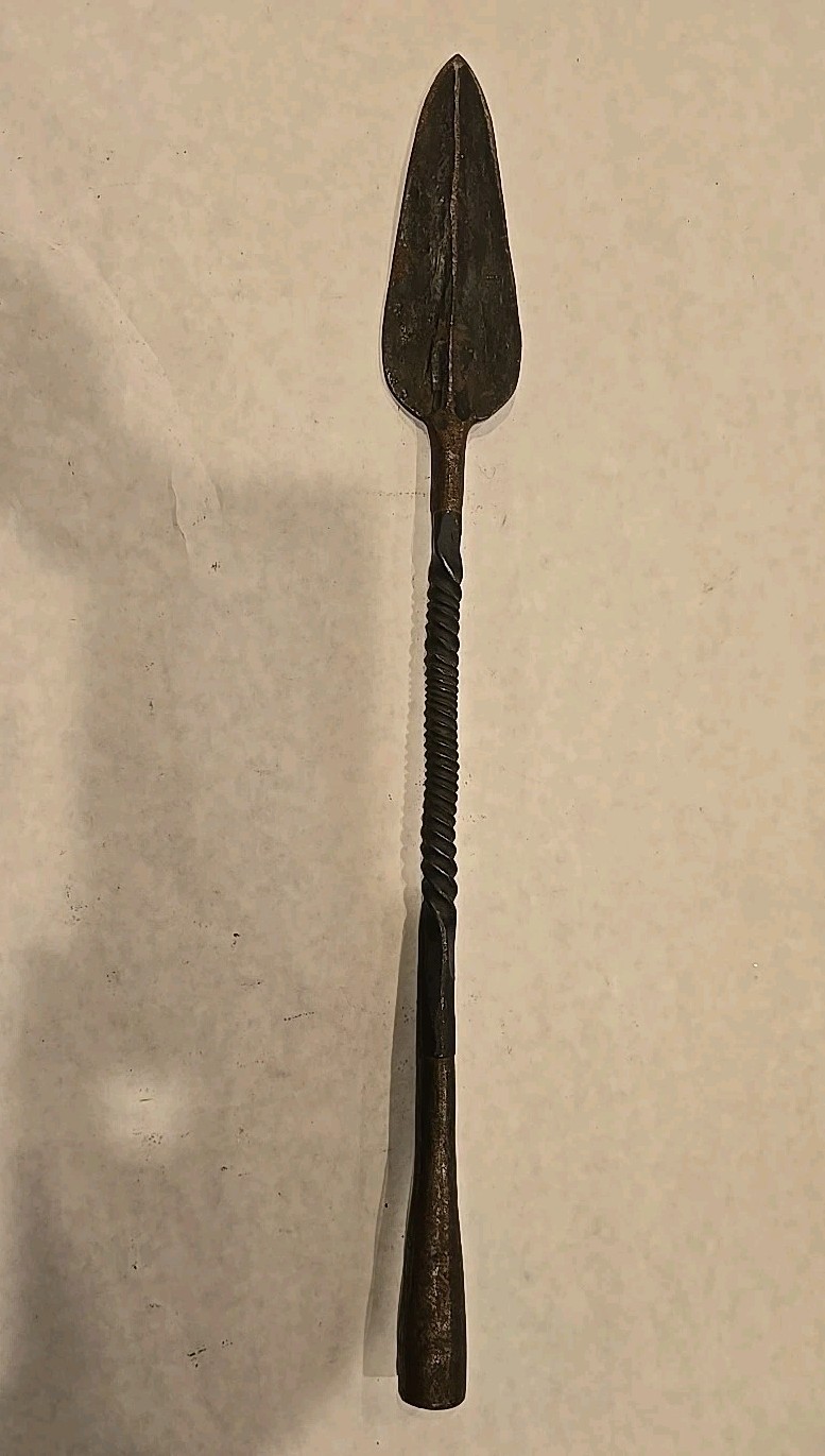 Vintage Metal Hand Forged Spear Or Harpoon African Hunting Or Whaling?