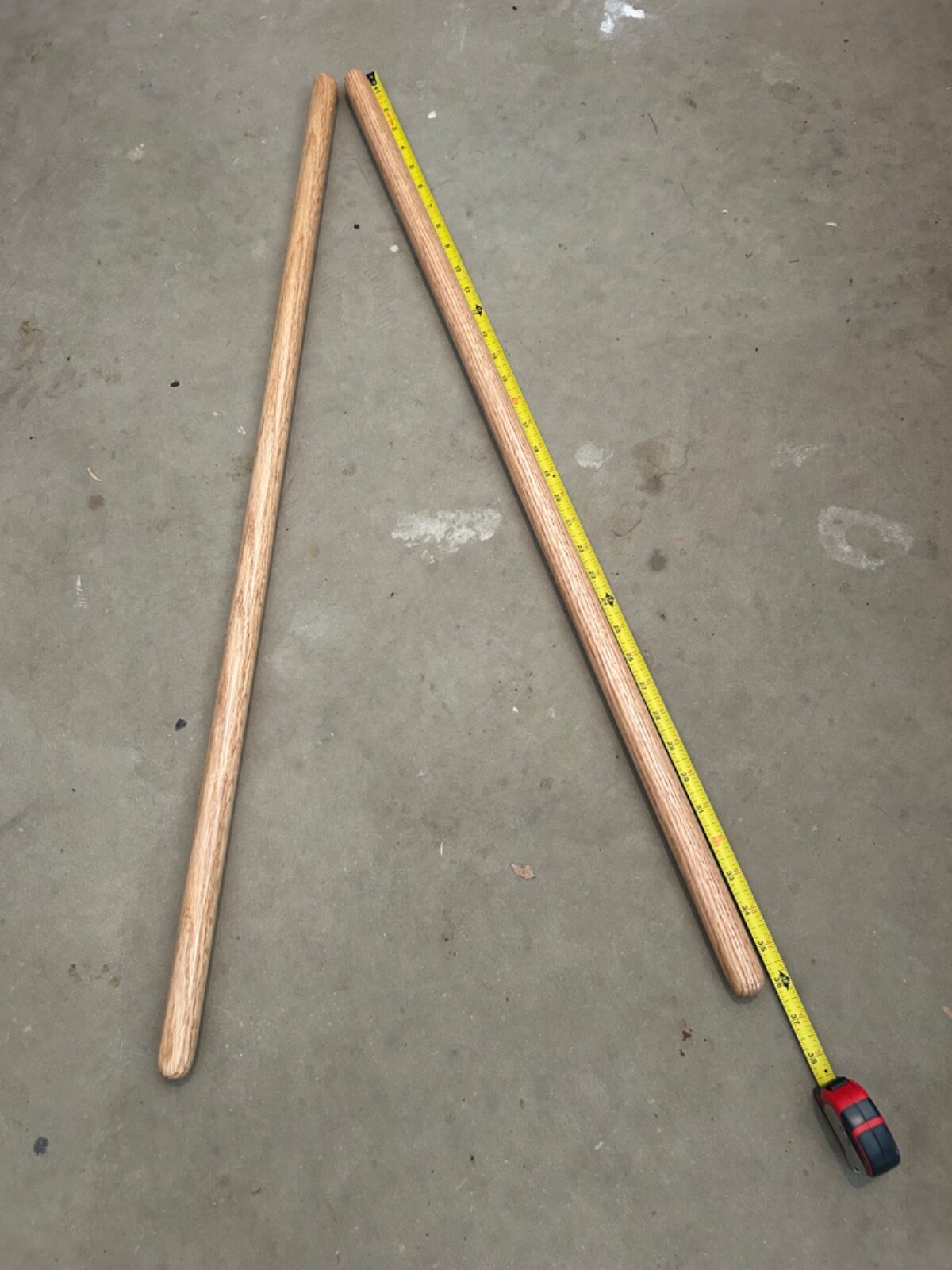 Pair of Hanbo Escrima Fight Sticks - Handmade - 36 Inches - Red Oak