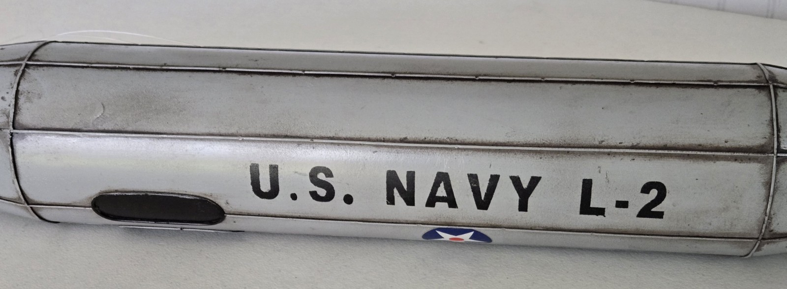 WWII 26" U.S. Navy L-2 Metal Model Hanging Blimp Airship Toy