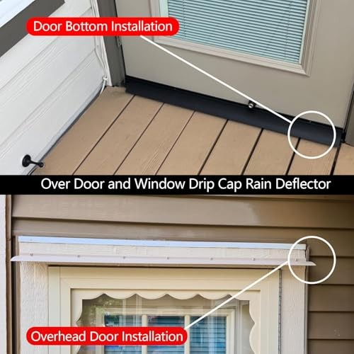 Door Rain Drip Guard, Door and Window Rain Guards House, 2.8 Inches Rain Sliver