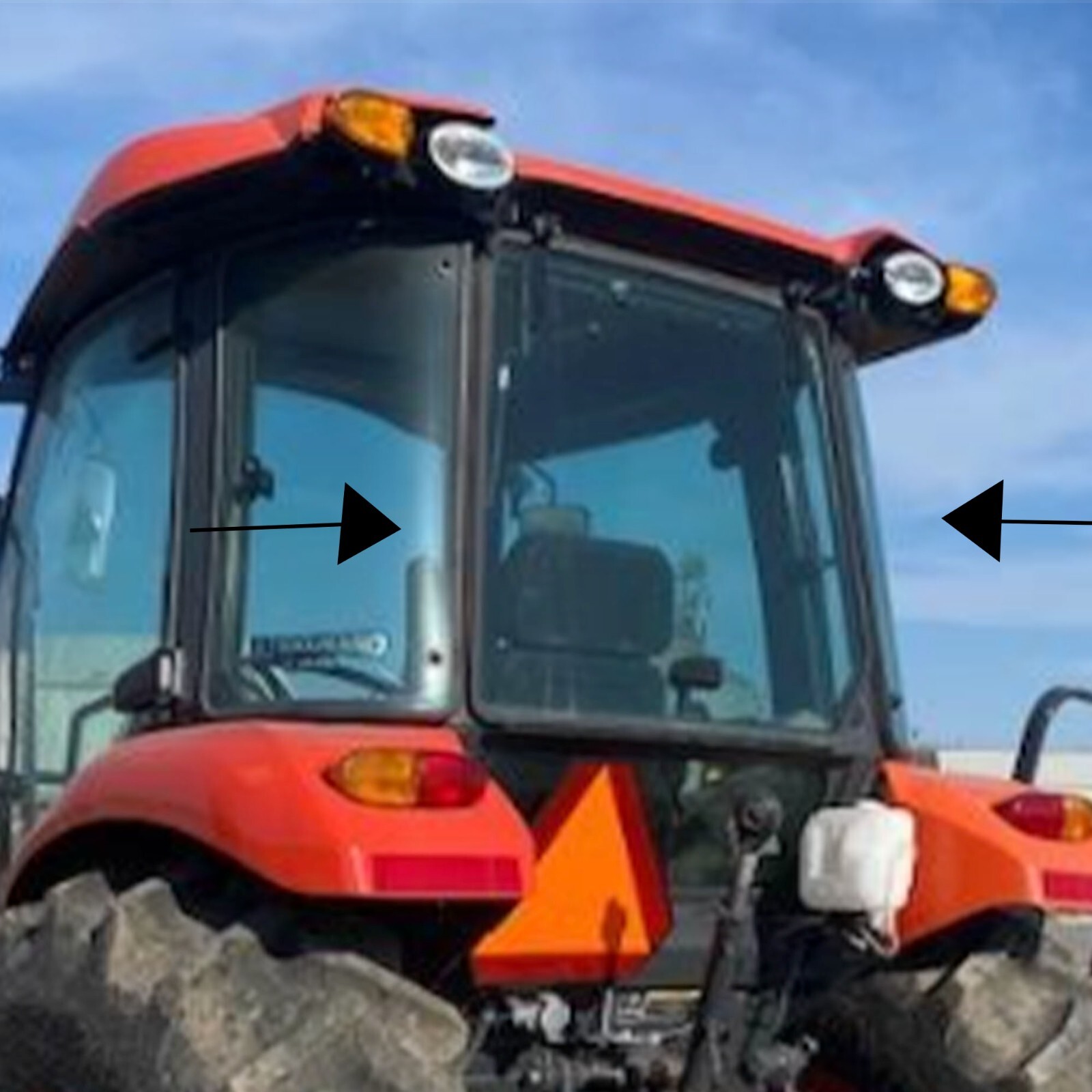 E-3C591-70550 Rear Upper Hatch Back Window for Kubota M5140DTC, M5140FC, +++