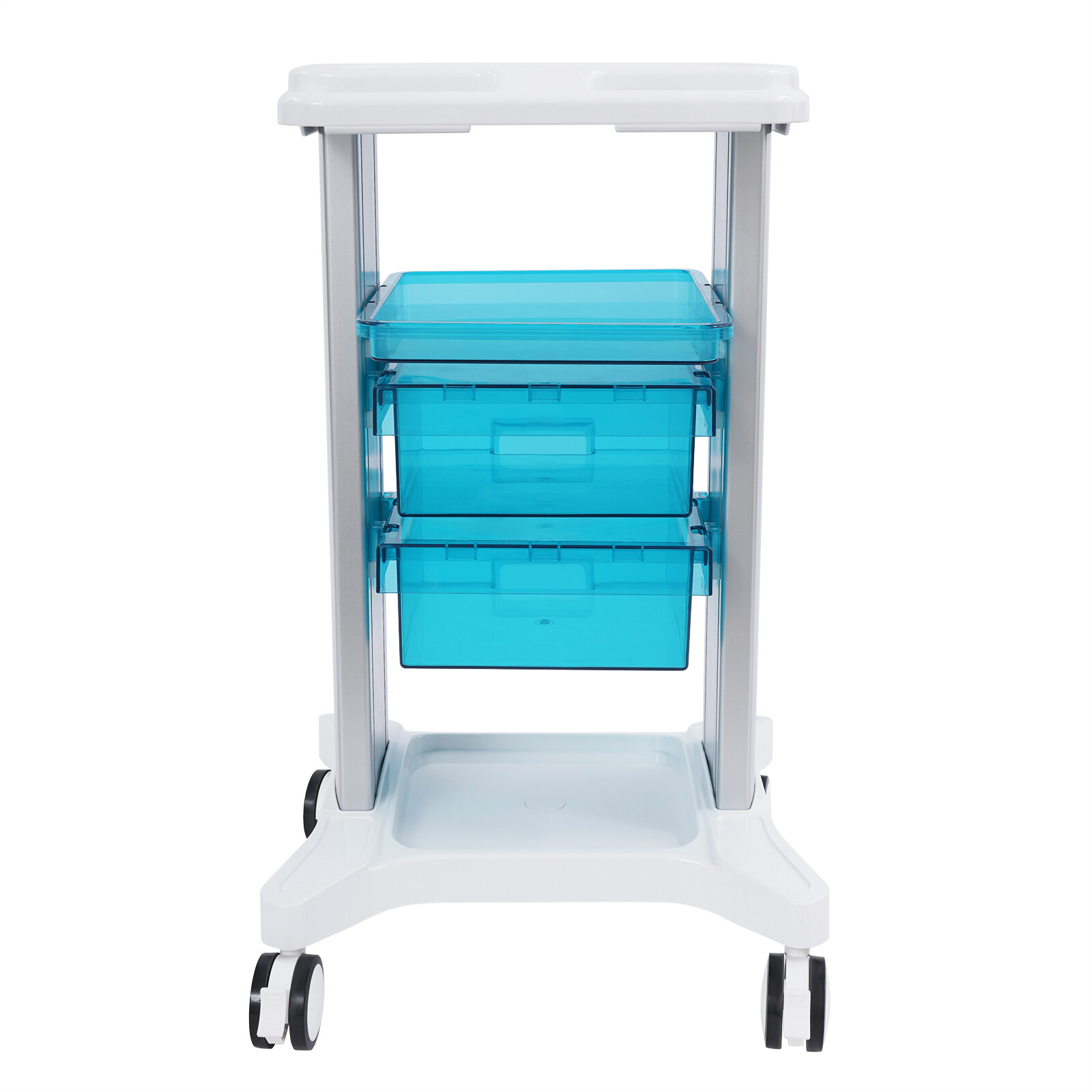 Medical Beauty Trolley Carts Mobile Cart Instrument With 3 Trays 360° wheels