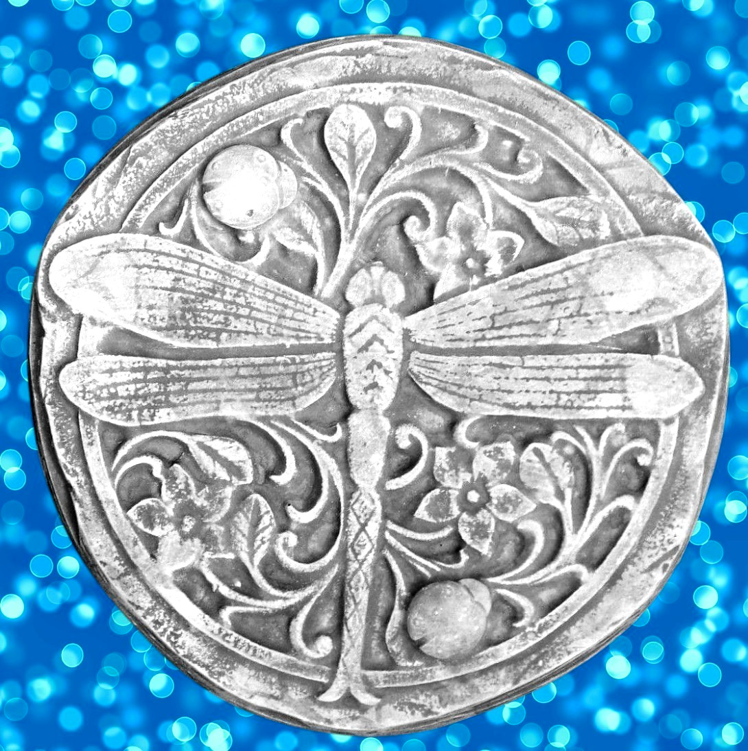 Dragonfly plaster concrete mold abs plastic stepping stone mould 10" x 1" thick