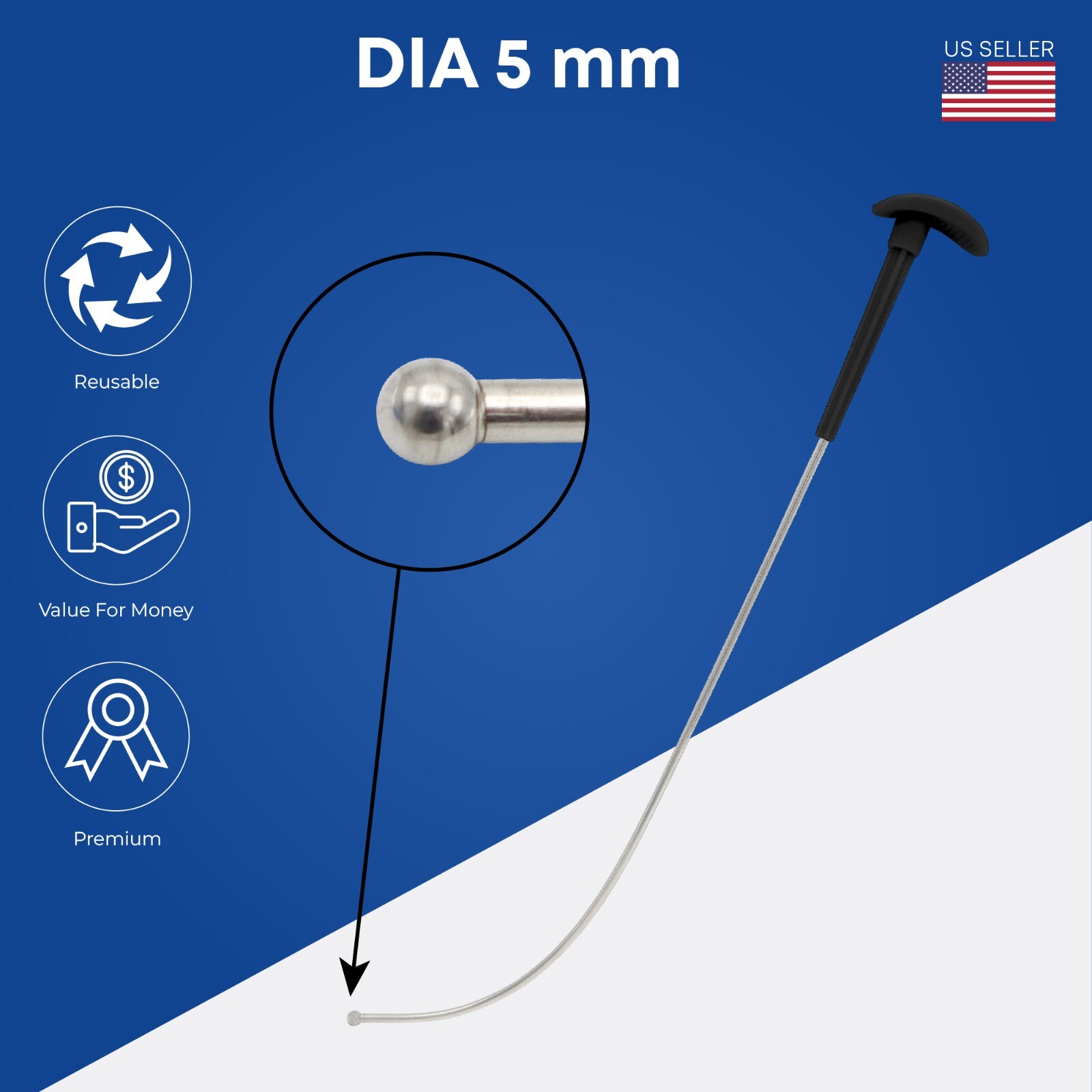 Reusable Intubation Stylet - 12.5" (31.7cm) Anesthesia Instruments