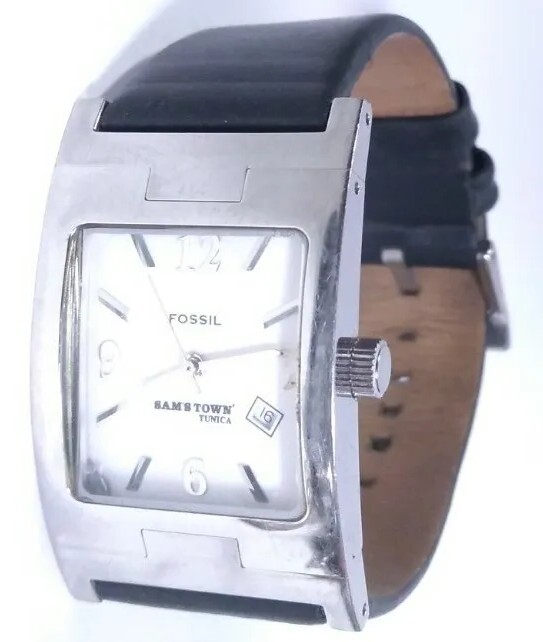 Sams Town Tunica Casino Watch by Fossil Arkitekt Pr5168 Black Band Silver Case