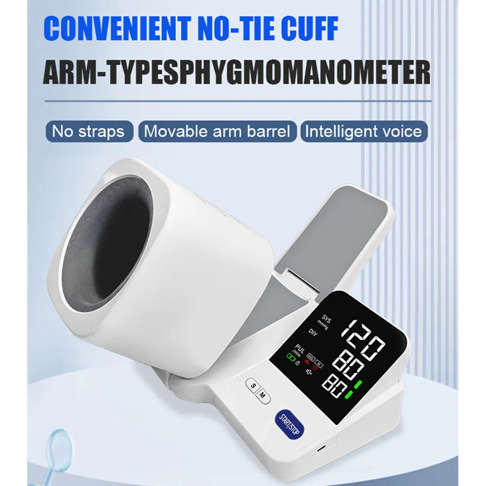 Upper Arm Blood Pressure Monitor - Home Use Digital BP Machine with Large Cuff