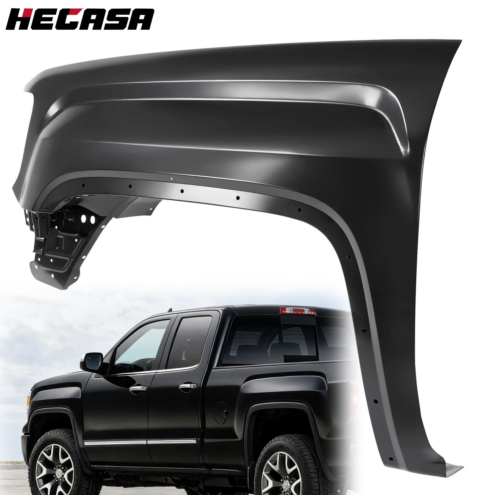 For GMC Sierra 1500/2500 HD/3500 HD 14-19 #23303550 Front Left LH Fender Steel