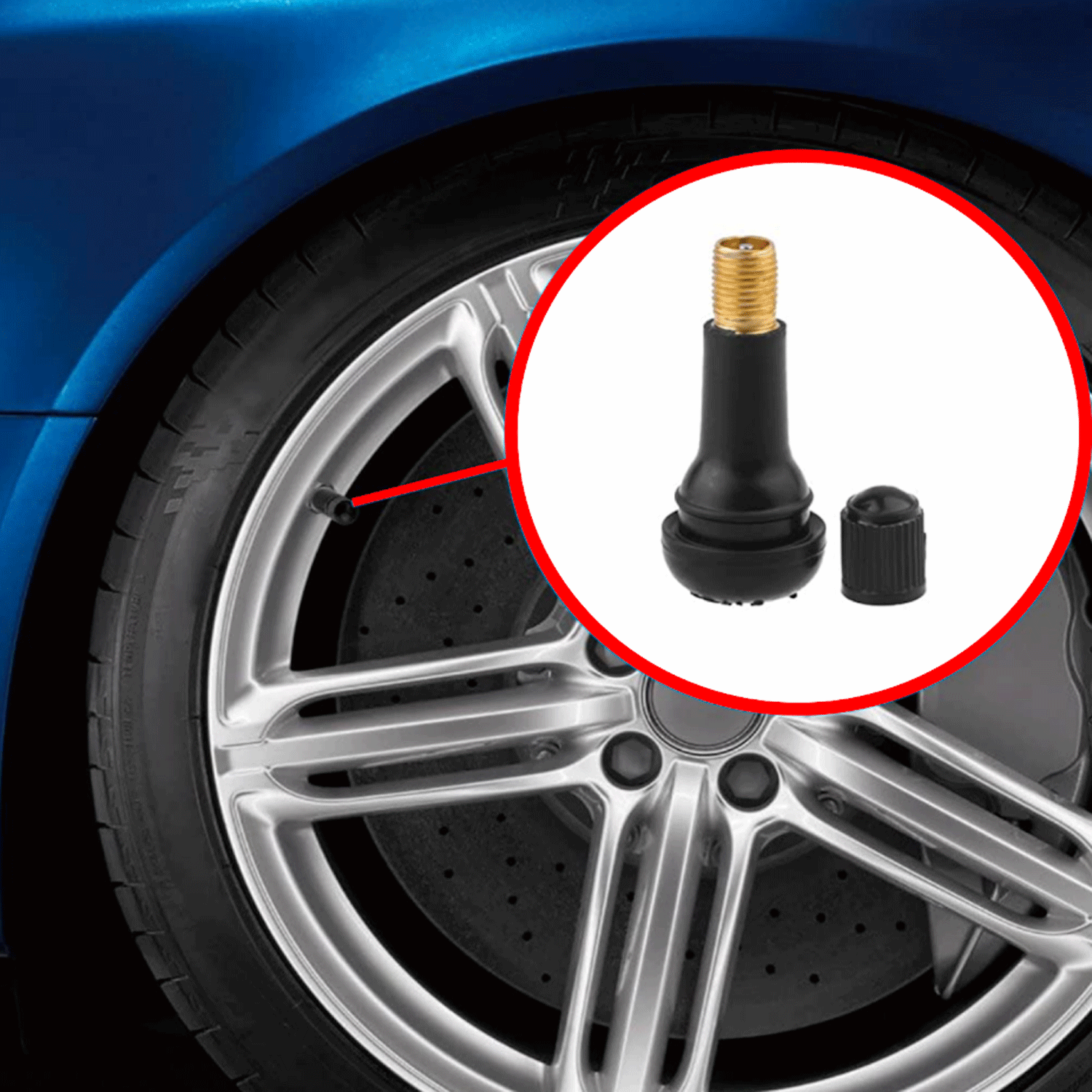 LOT 25 TR 413 Snap-In Rubber Tire Valve Stems Short Most Popular Valve Black