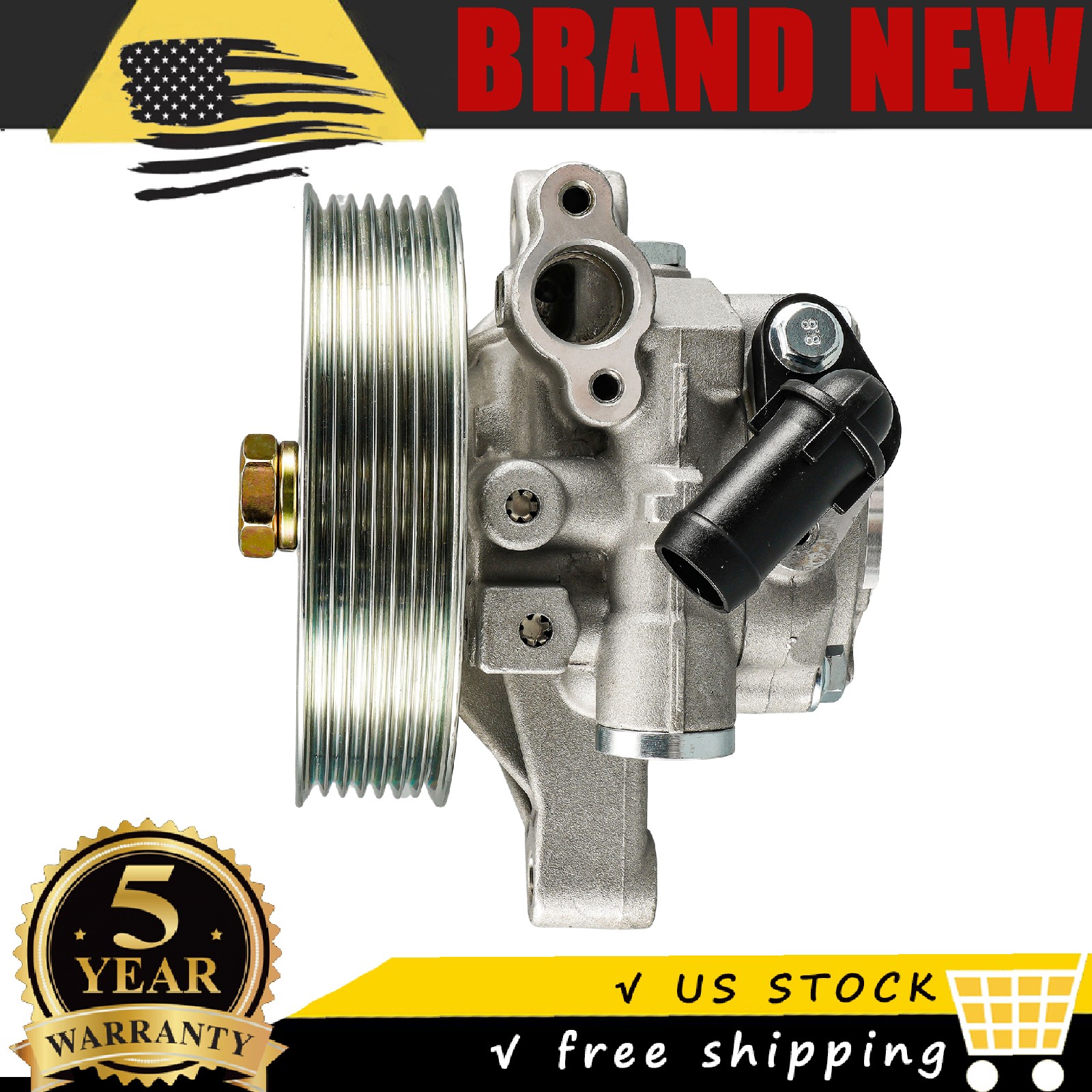 For Honda Civic 2006 2007 2008 2009 2010 2011 1.8L L4 Power Steering Pump 215456