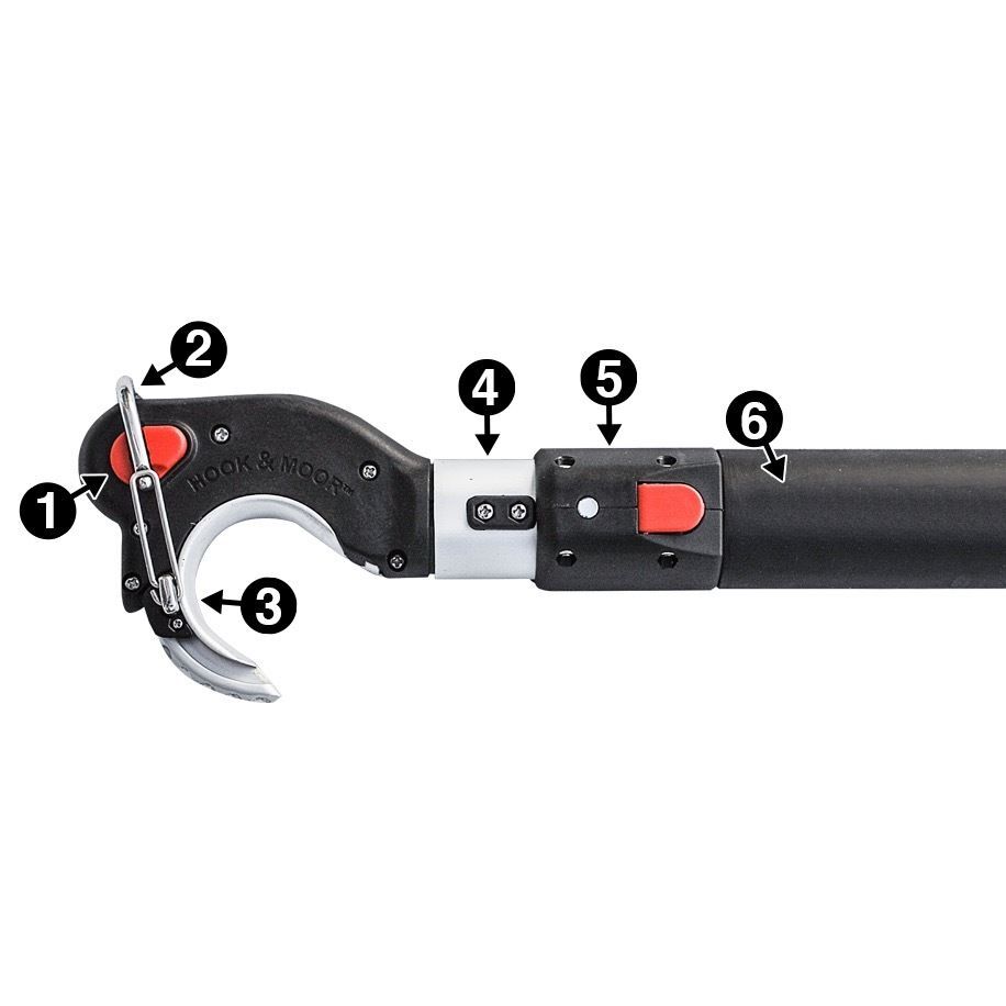 Robship Hook & Moor Boat Hook 2m/6.5ft Telescoping for Boat Mooring Cleat Ring