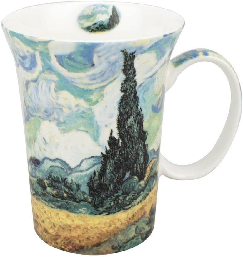 Van Gogh Mugs Set of 4 Fine China 12 oz Microwave and Dishwasher Safe New