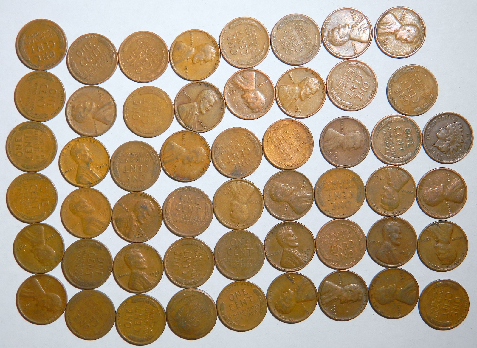 Unsearched Roll ~ Sealed Wheat Penny Rolls ~ Indian Cent Ender ~ Estate Purchase