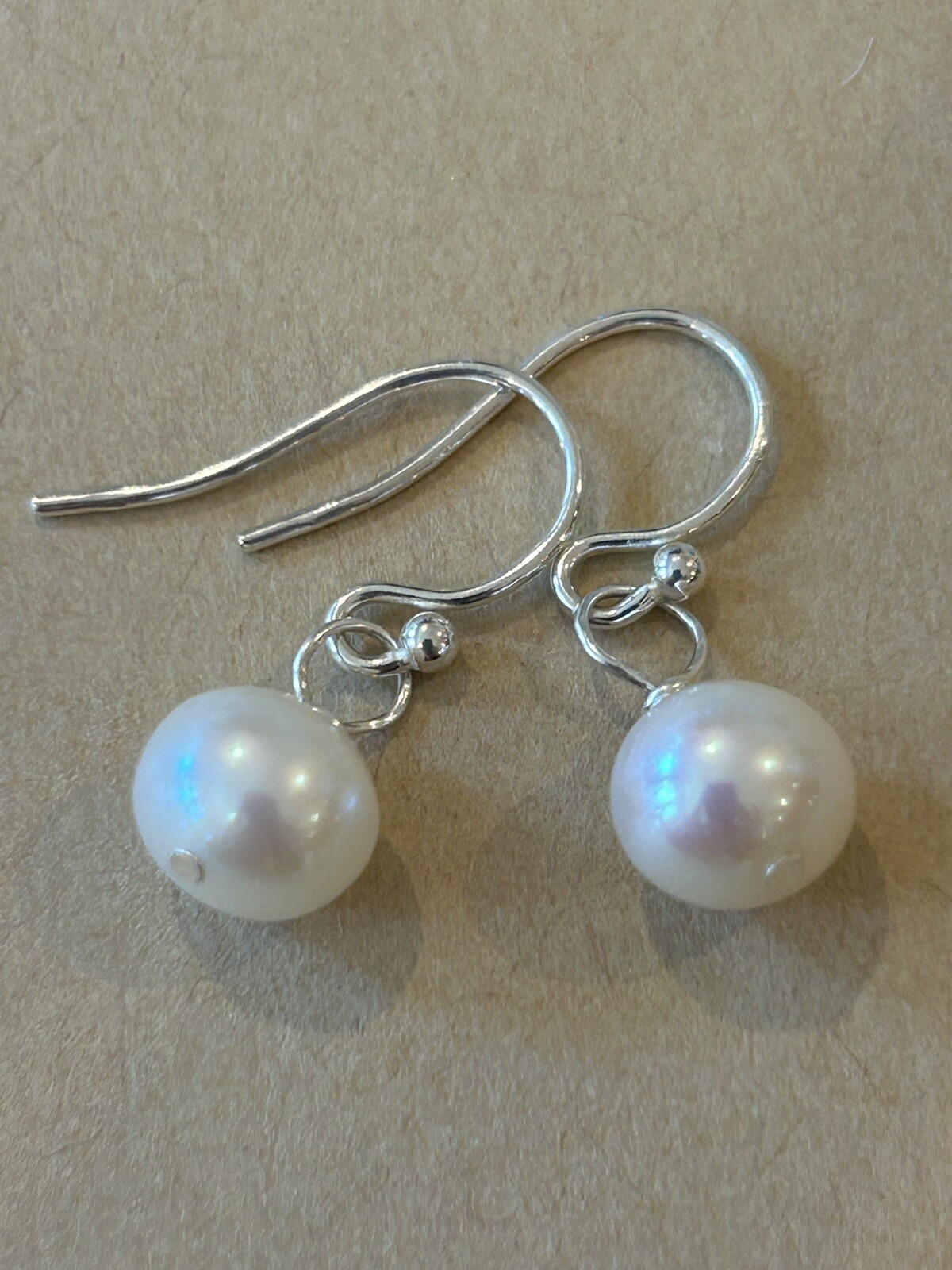 Authentic 8mm Pearl Sterling Silver Earrings Sundance Treasures Jewelry