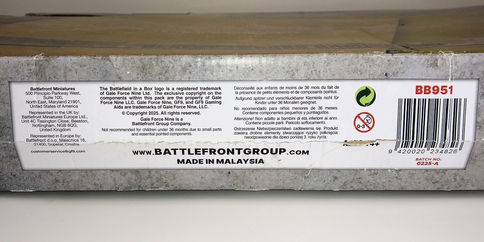 BATTLEFIELD IN A BOX BB951 Desert/Grass Two-Sided 48"x72" Neoprene Gaming Mat