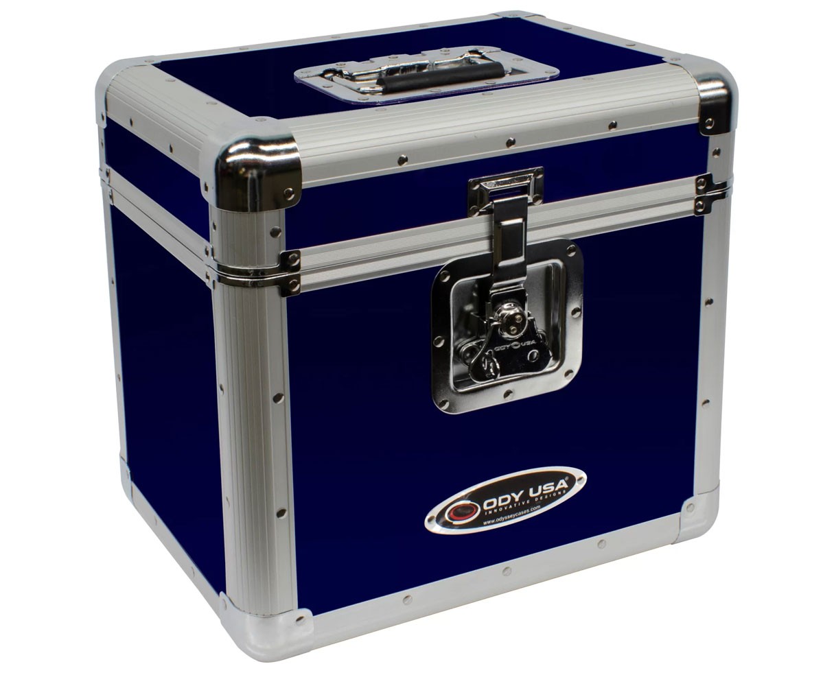 Odyssey KLP2BLU KROM Stackable Record Case for 70 12" Vinyl Records & LPs (Blue)