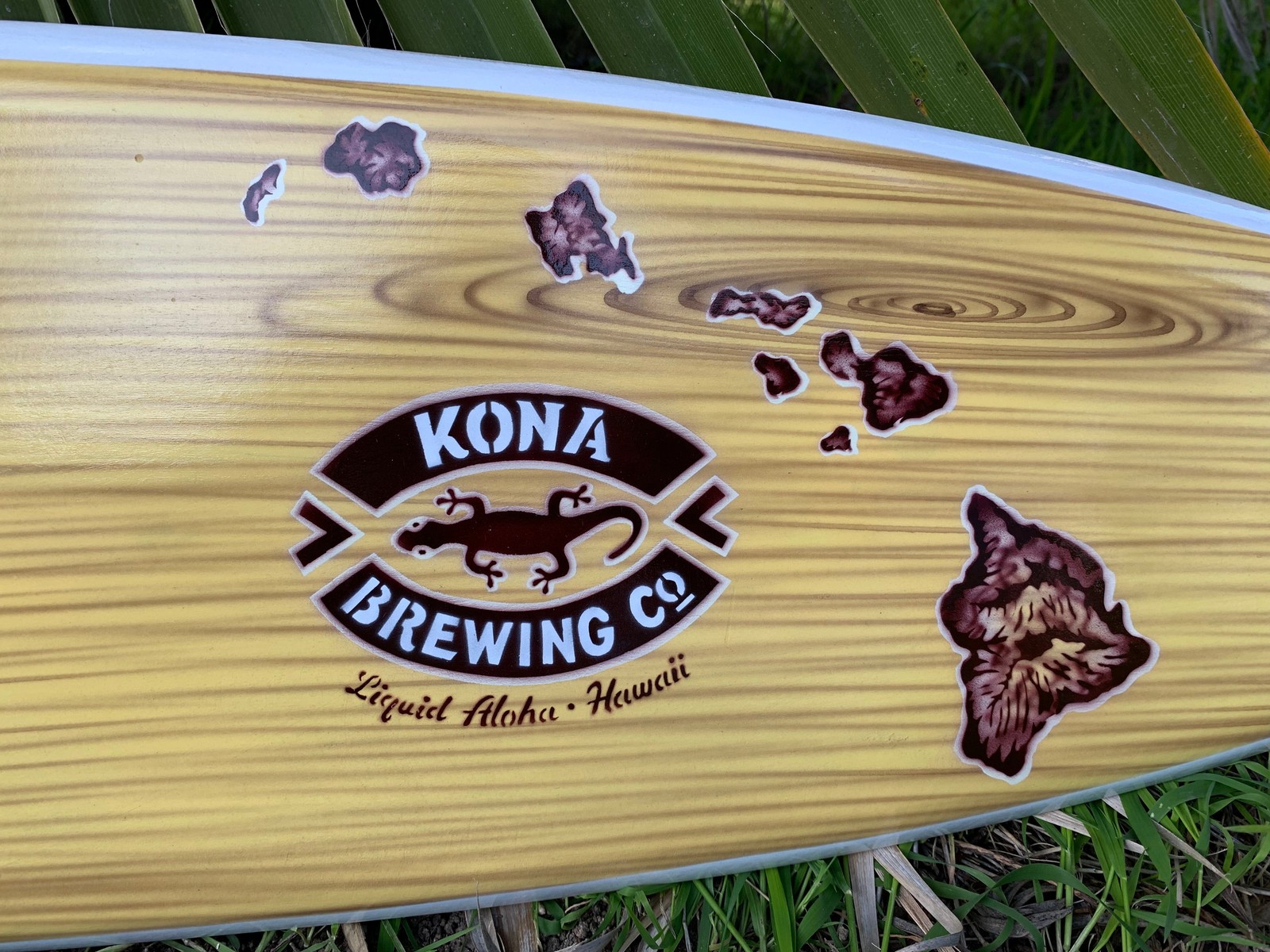 Kona Brewing Hawaii Airbrushed Surfboard Wall Plaque Liquid Aloha 39"x 10”