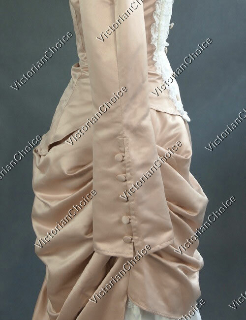 Victorian Edwardian Bustle Vintage Wedding Dress Bridal Gown Riding Habit 139